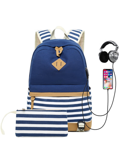 Two-piece Canvas Bag Backpack
