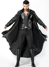 Halloween Men's Vampire Cospaly Leather Cape