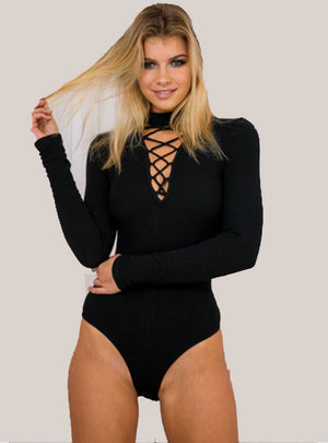 Long Sleeve Sexy Neck Strap Jumpers
