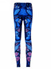 Blue Midnight Owl Digital Printed Milk Fitness Pants
