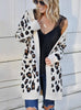 Women'S Long Leopard Cardigan Long Sleeve Sweaters