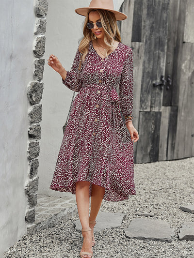 Women Long Casual Button Dress
