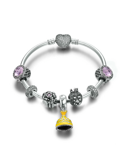 925 Sterling Silver Belle's Beast Bangles & Bracelet 