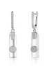 925 Sterling Silver Strip Ceramic Cubic Zirconia Drop 