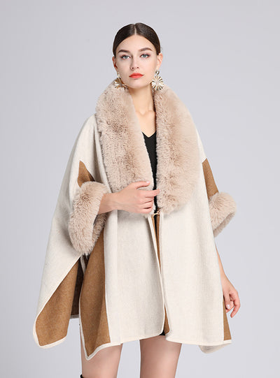 Cape Size Loose Woolen Coat Cardigan Woman