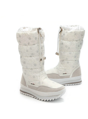 Winter Boots High Women Snow Boots Plush Warm Shoes