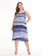 Casual Tie-dyed Suspender Dress