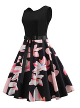 V-neck Printed Sleeveless Dress