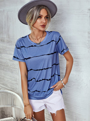 Summer Printed Lightning Pattern Top