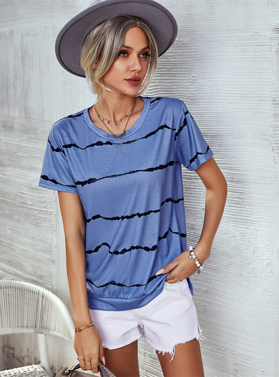 Summer Printed Lightning Pattern Top