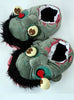1Pair Plush Zombie Slippers / Ravenous Warm Slippers 