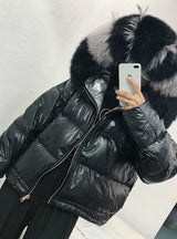Real Fur Coat Natural Fox Fur Collar 2019 Winter Jacket 