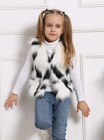 Girl's Thin Waistcoat Winter Short Jacket