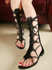 Lace up Sandals Knee High Gladiator Beach 