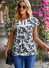 Loose Casual Floral Short Sleeve Shirt