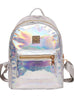 Laser Backpack School Bag Leather Holographic 