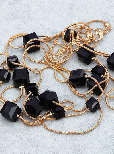 Crystal Bead Sweater Chain Necklaces & Pendants 