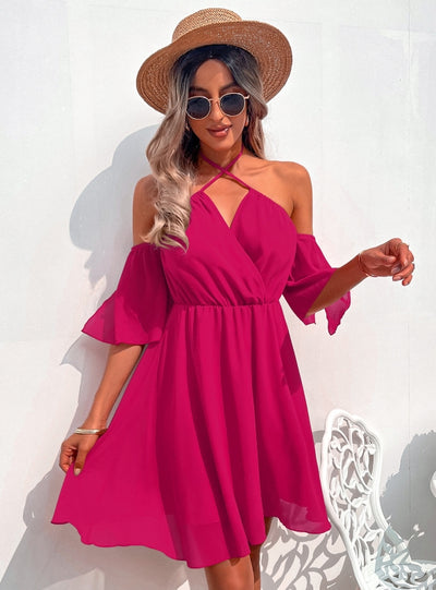 Fashion V-neck Halter Dress