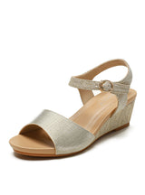 Wedge Heel Buckle Gladiator Sandals