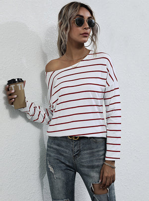 Striped Round Neck T-shirt