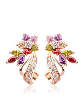Big Stud Earrings Multicolor AAA Zircon Stone