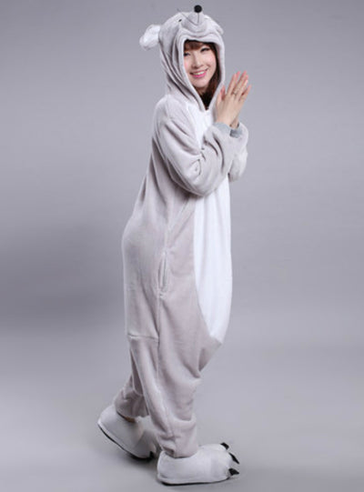 Zodiac Rat Cartoon Animal Conjoined Pajama Flannel