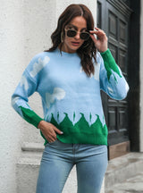 Cloud Crewneck Long Sleeve Sweater