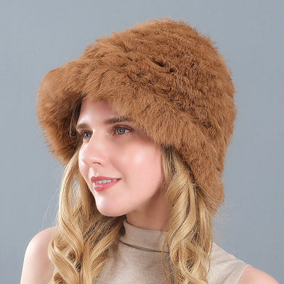 Rabbit Fur Hat Ear Protection Fisherman Hat