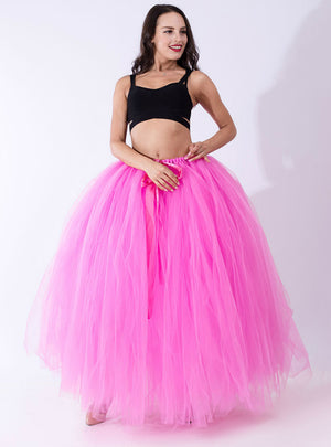 Overskirt Girls Fluffy Adult Tutu Dance Mesh Skirt