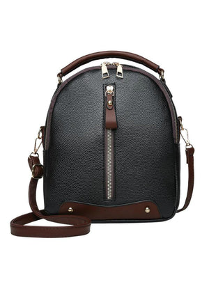 Leather Backpack mochila Women Big Zipper Backpack