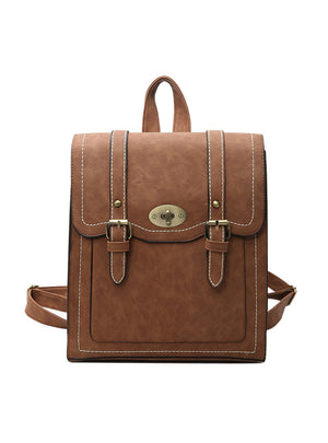 Retro Diagonal Shoulder Bag Double Buckles