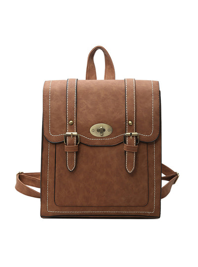 Retro Diagonal Shoulder Bag Double Buckles