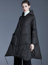 Large Hooded White Duck Down Long Coat