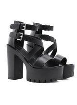 Women's Super Thick Heel Fishmouth Sandals