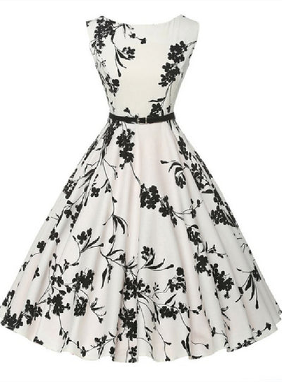 Sleeveless Vest Retro Big Swing Dress