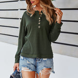 Women Fashion Casual Button Top