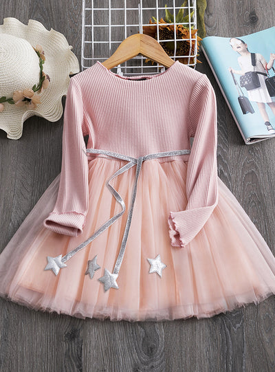 Long Sleeve Children Clothes Kids Dresses