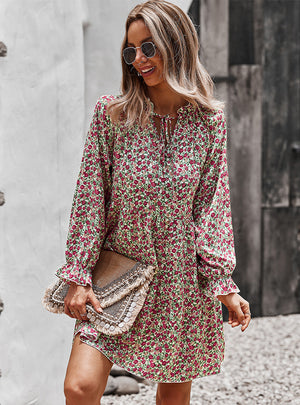 Printed Leisure Holiday Style Dress
