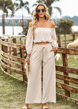 Tube Top Wide Leg Trousers Suit
