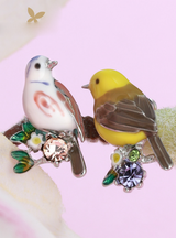 Earrings Lovely Bird Ear Pins Animal Rhinestones 