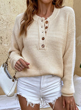 Solid Color Turtleneck Knitted Sweater