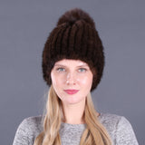 Mink Wool Woven Thickened Warm Ear Mink Hat