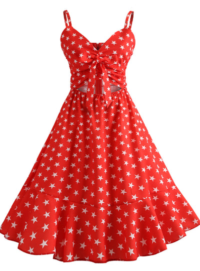 Retro Sling Sexy Polka Dot Dress