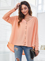 V-neck Casual Loose Knit Cardigan