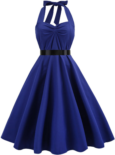 Retro Sleeveless Neck Sexy Dress