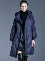Loose Long Hooded Down Jacket