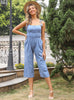 Pant Strap Fringed Sling Jumpsuit