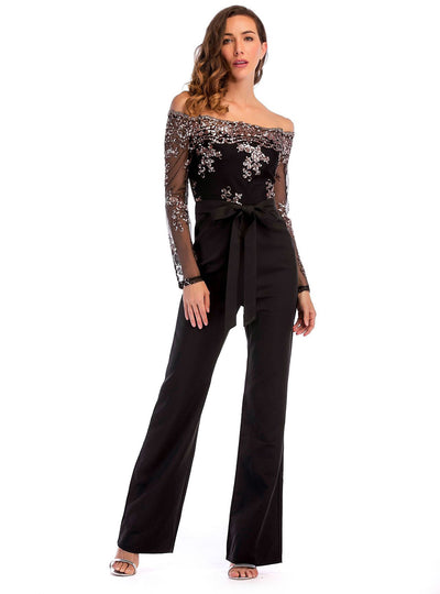 Sequin Splicing Foreign Trade Jumpsuit