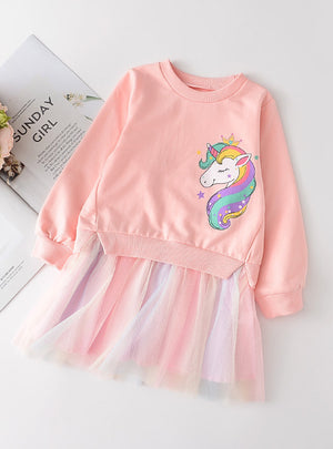 Unicorn Clothes Children Casual Birthday Party