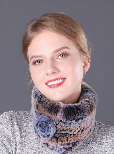 Winter Rex Hair Knitted Collar Scarf
